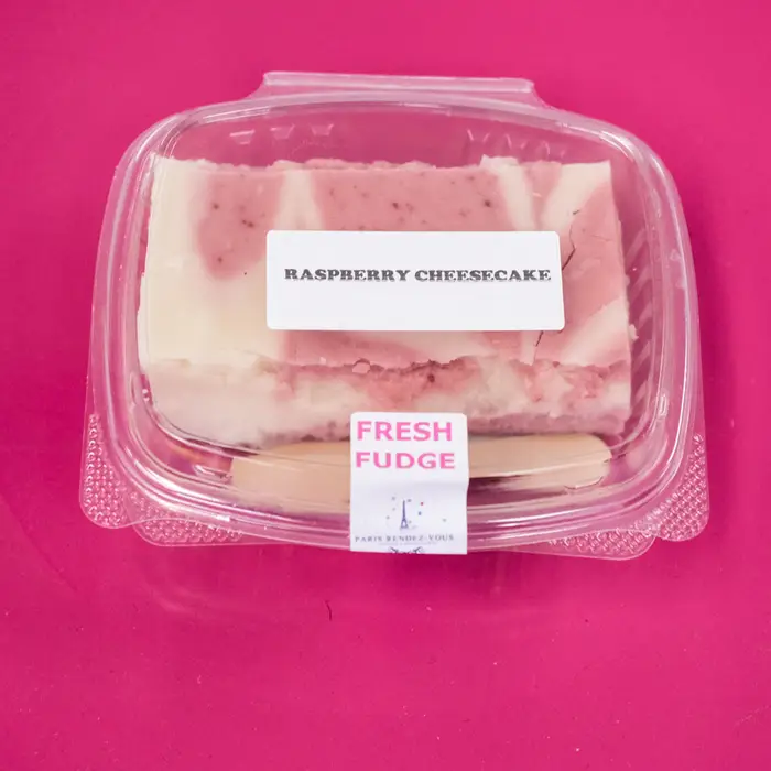 Raspberry Cheesecake Fudge